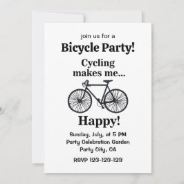 Convite Bicycle Cycling Biking Party