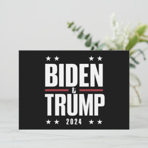 Convite Biden Trump 2024 Eleição Presidencial Divertida VP
