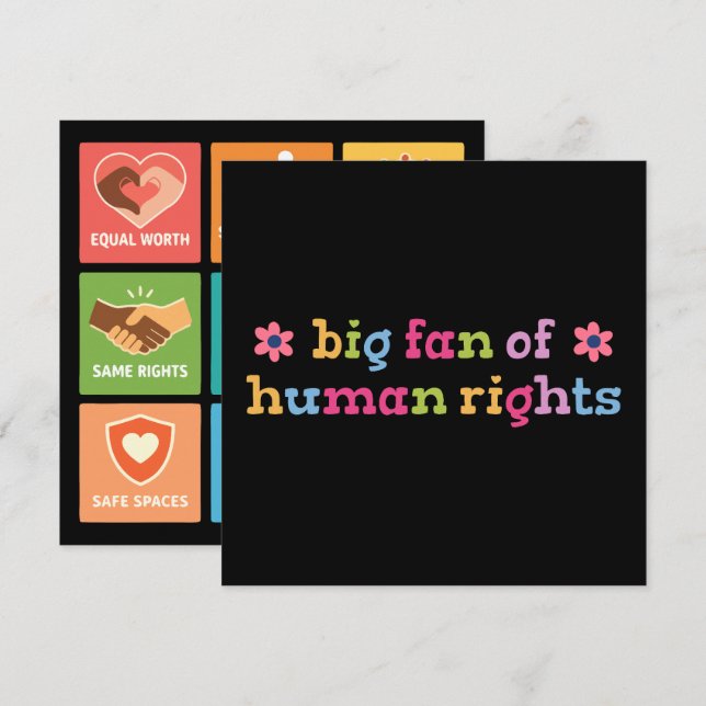 Convite Big fan of human rights (Frente/Verso)