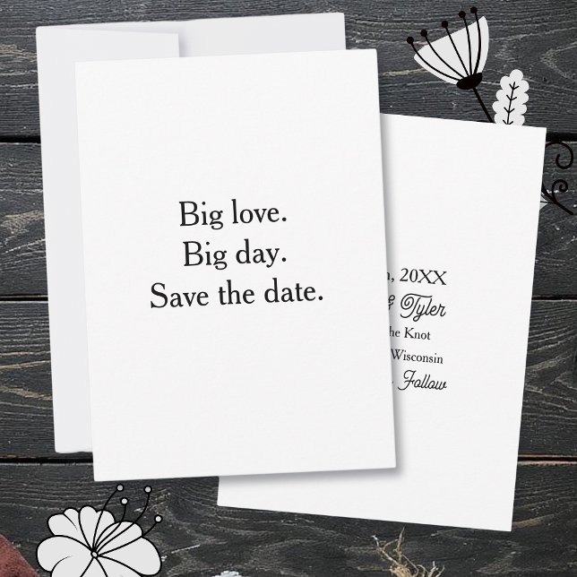 Convite Big love. Big day. Save the date. (Criador carregado)