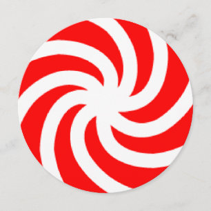 Convite Big Peppermint Candy 5.25 x 5.25 Circulo de Convit