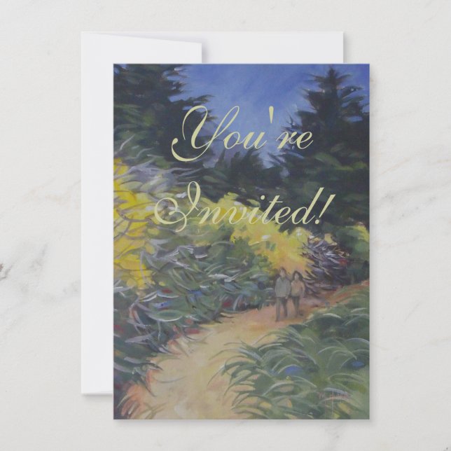 Convite Big Sur Nature Path Scenical Woods California (Frente)