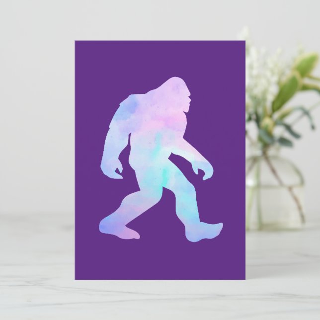 Convite Bigfoot de Aquarela (Em pé/Frente)