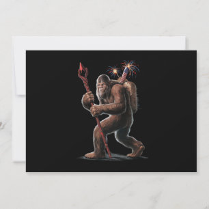 Convite Bigfoot Fogos de Artifício 4 de Julho Bandeira dos