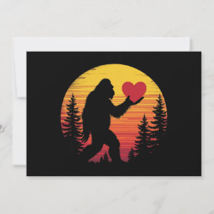 Convite Bigfoot Heart Namorados Adora Sasquatch Sunset