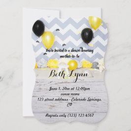Convite Bigode de Baby Shower bigodes Destino do Destino