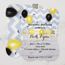 Convite Bigode de Baby Shower bigodes Destino do Destino