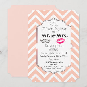 Convite Bigode & Lábios Sr. e Sra. - Aniversário