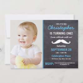 Convite Bigode | primeiro aniversario | foto