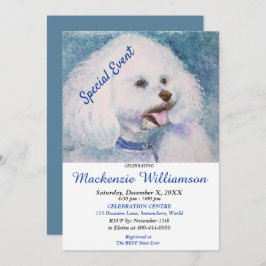 CONVITE BIJON FRISE PUPPY DESEJA FELIZ ANIVERSÁRIO