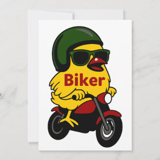 Convite Biker do Pintinho de motocicleta