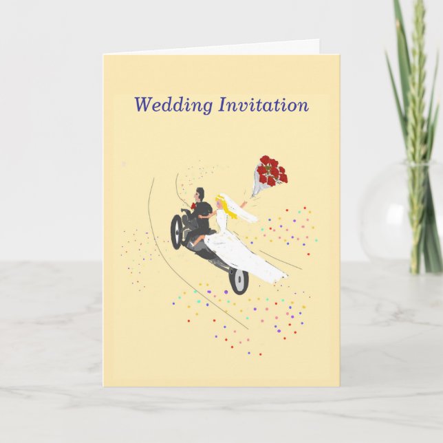 Convite Biker Wedding Invitation (Frente)
