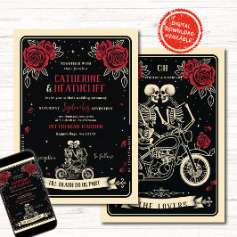 Convite Bikers Till Death Tarot Weditation
