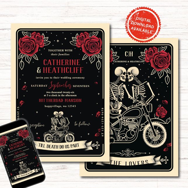 Convite Bikers Till Death Tarot Weditation (Criador carregado)