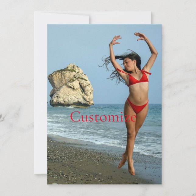 Convite Bikini Model Dancing Thunder_Cove (Frente)