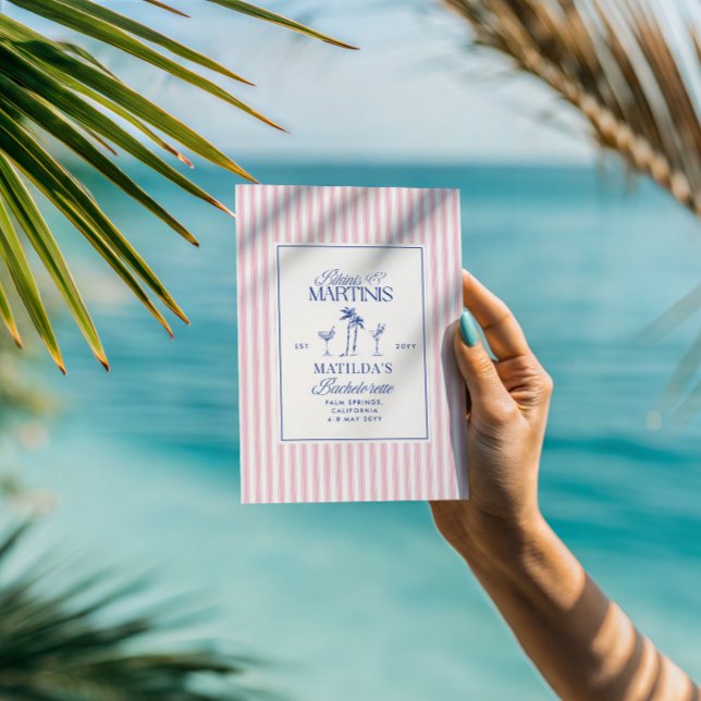 Convite Bikinis e martinis Elegante despedida de solteira  (Criador carregado)