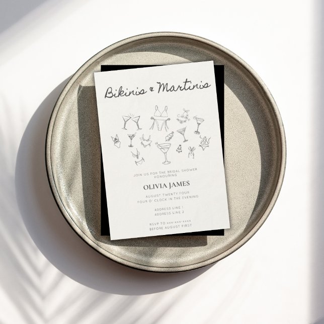 Convite Bikinis & Martinis - despedida de solteira (Criador carregado)