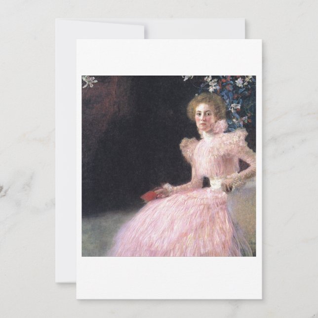 Convite Bildnis Sonja Knips para download por Gustav Klimt (Frente)