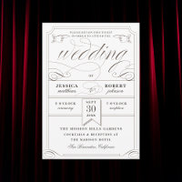 Bilhete Antigo Casamento Vintage
