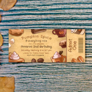 Convite Bilhete de Abóbora e Tudo Bom