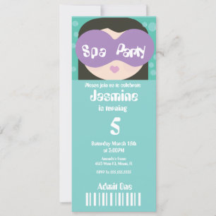 Convite Bilhete de Aniversário Estilo Spa Beleza