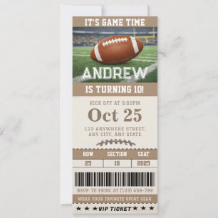 Convite Bilhete de Aniversário Personalizado com Tema de F