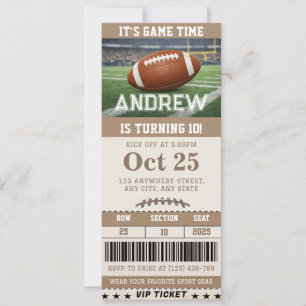 Convite Bilhete de Aniversário Personalizado com Tema de F