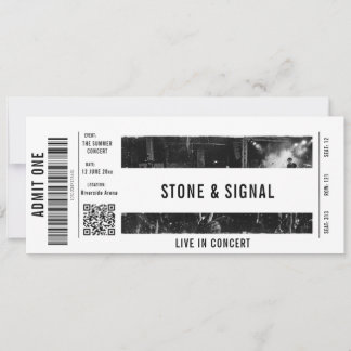 Convite Bilhete de Concerto Personalizado