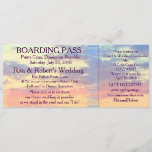 Convite Bilhete de Embarque   Casamento de Destino