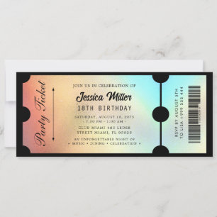 Convite Bilhete de Evento de Luxo Elegante