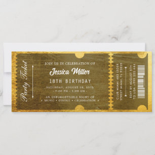 Convite Bilhete de Evento de Luxo Elegante