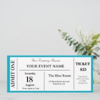 Bilhete de Evento Personalizado, Ingresso de Show 