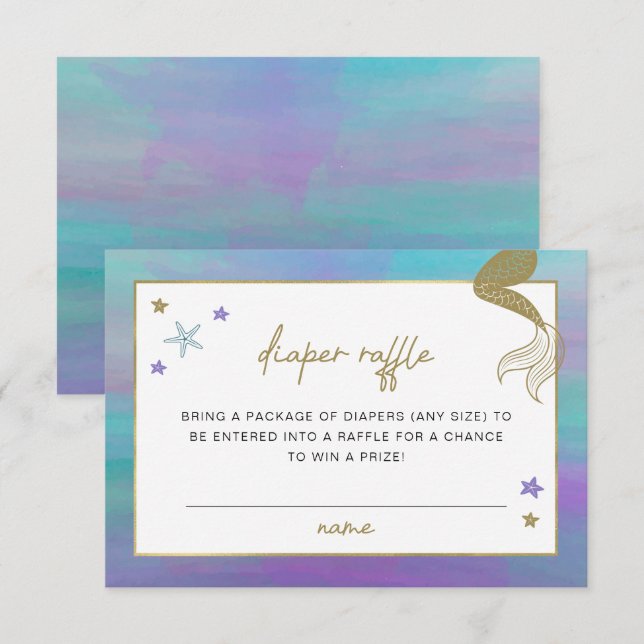 Convite Bilhete de Fralda Tropical de Praia da Serena Sere (Frente/Verso)