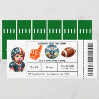 Bilhete de Futebol do Primeiro Ano de Descida Aniv