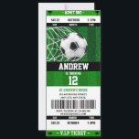 Convite Bilhete de Futebol Pessoal - Aniversário para kId<br><div class="desc">Bilhete de Futebol Pessoal - Convite para Crianças! Projetado para parecer um verdadeiro ingresso de futebol, este convite vibrante é perfeito para qualquer fã de futebol. Apresentando gráficos dinâmicos de bola de futebol e um layout divertido e desportivo, é fácil personalizar com seus detalhes de eventos. Este convite único terá...</div>