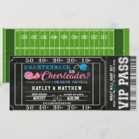 Bilhete de Futebol Quarterback ou Bebê Cheerleader