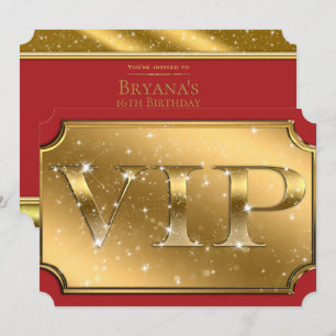 Convite Bilhete de Ingresso para Evento de Festa VIP Glamo