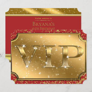 Convite Bilhete de Ingresso para Evento de Festa VIP Glamo