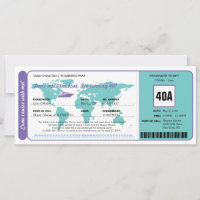 Bilhete de Passagem de Embarque de Aniversário do