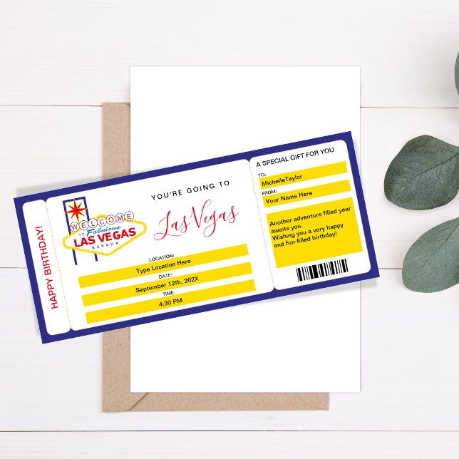 Convite Bilhete de Passagem de Embarque Surpresa no Fim de (Criador carregado)