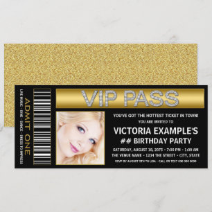 Convite Bilhete de Passagem VIP Ouro Preto Festa de Aniver