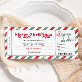 Convite Bilhete de Presente de Natal para Perfuração de Or