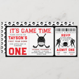 Convite Bilhete de primeiro aniversario para Baixo do Hock