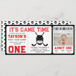 Convite Bilhete de primeiro aniversario para Baixo do Hock