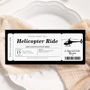 Convite Bilhete de Voucher de Presente de Passeio de Helic