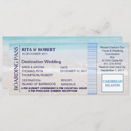 Convite Bilhete-Destino da passagem de embarque do