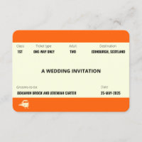 Bilhete do comboio inspirado | Casamento com Gay L