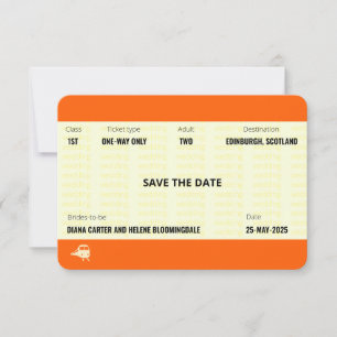 Convite Bilhete do comboio inspirado   LGBTQ+ Guardar a Da