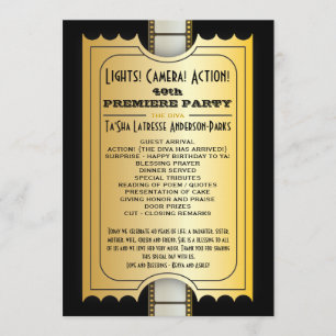 Convite Bilhete dourado da admissão do programa do partid