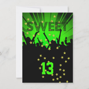 Convite Bilhetes de Aniversário de 13 anos Doce 13 Lime